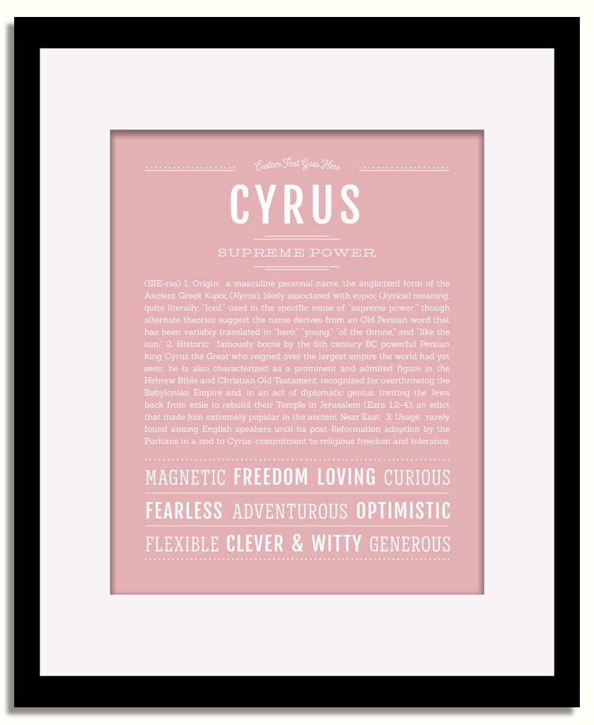 Frame Options | Dusty Rose | Black Frame, Matted