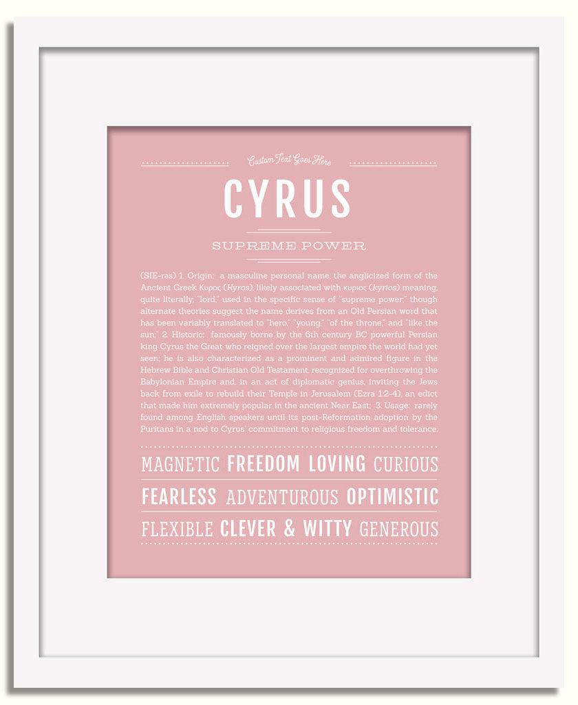 Frame Options | Dusty Rose | White Frame, Matted