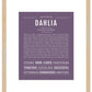 Dahlia | Name Art Print