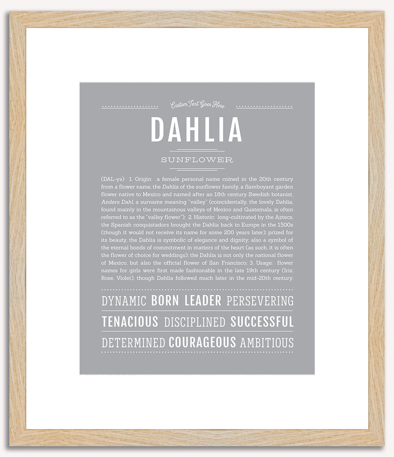 Dahlia | Name Art Print