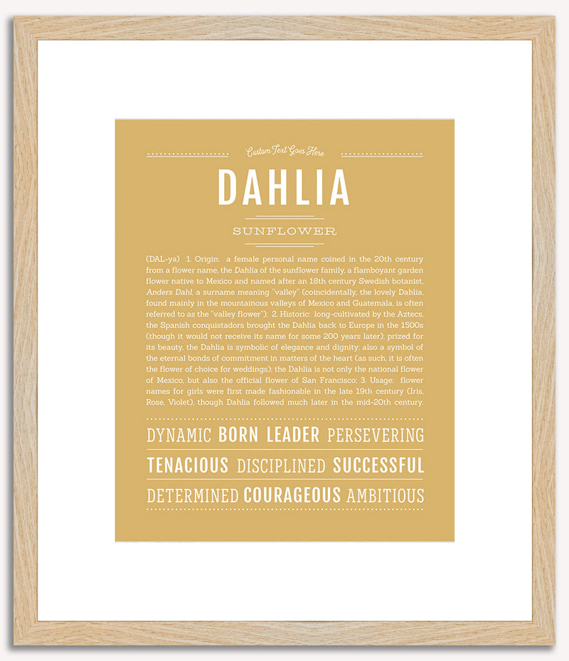 Dahlia | Name Art Print