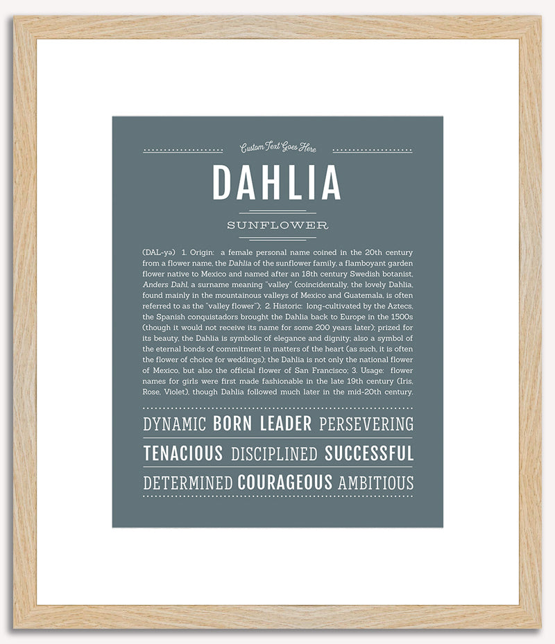 Dahlia | Name Art Print