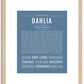 Dahlia | Name Art Print