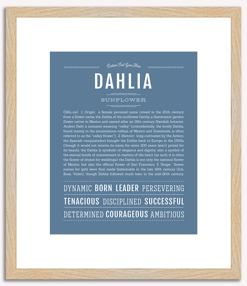 Dahlia | Name Art Print