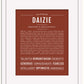 Daizie | Name Art Print