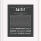 Daizie | Name Art Print