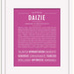 Daizie | Name Art Print