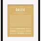 Daizie | Name Art Print