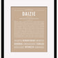 Daizie | Name Art Print