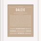 Daizie | Name Art Print