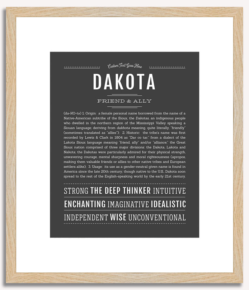 Dakota (male) | Name Art Print