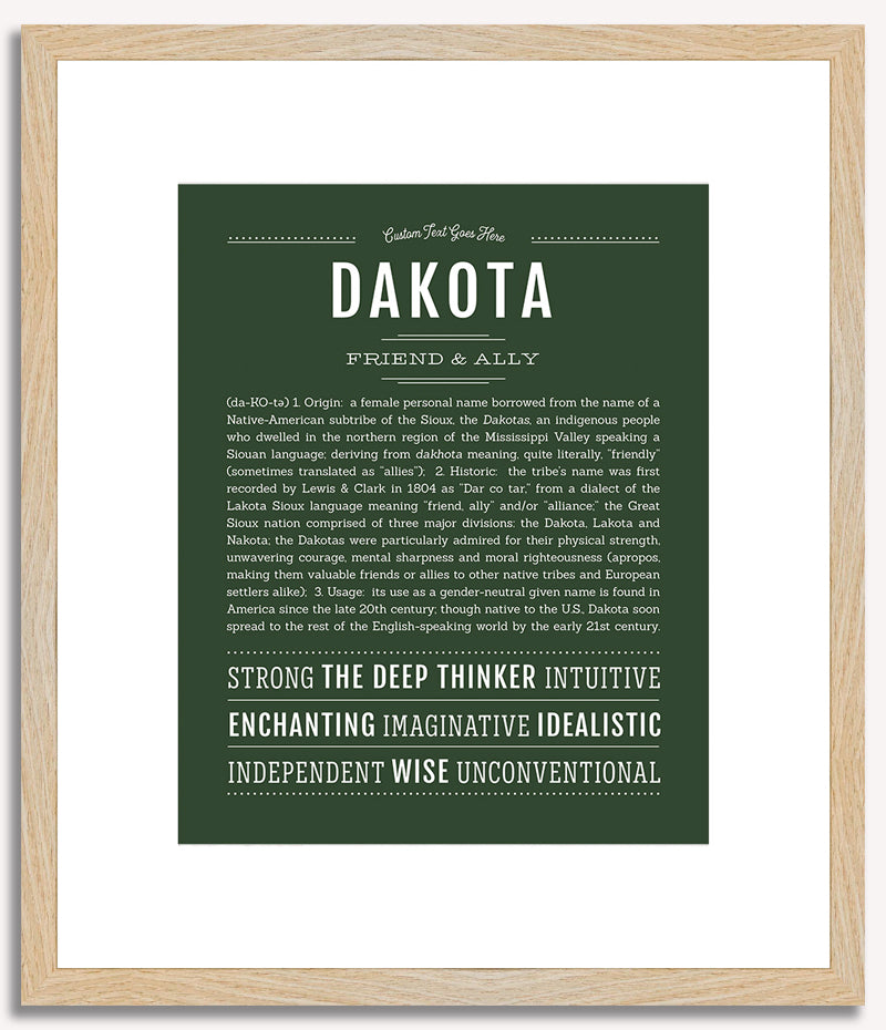 Dakota (female) | Name Art Print