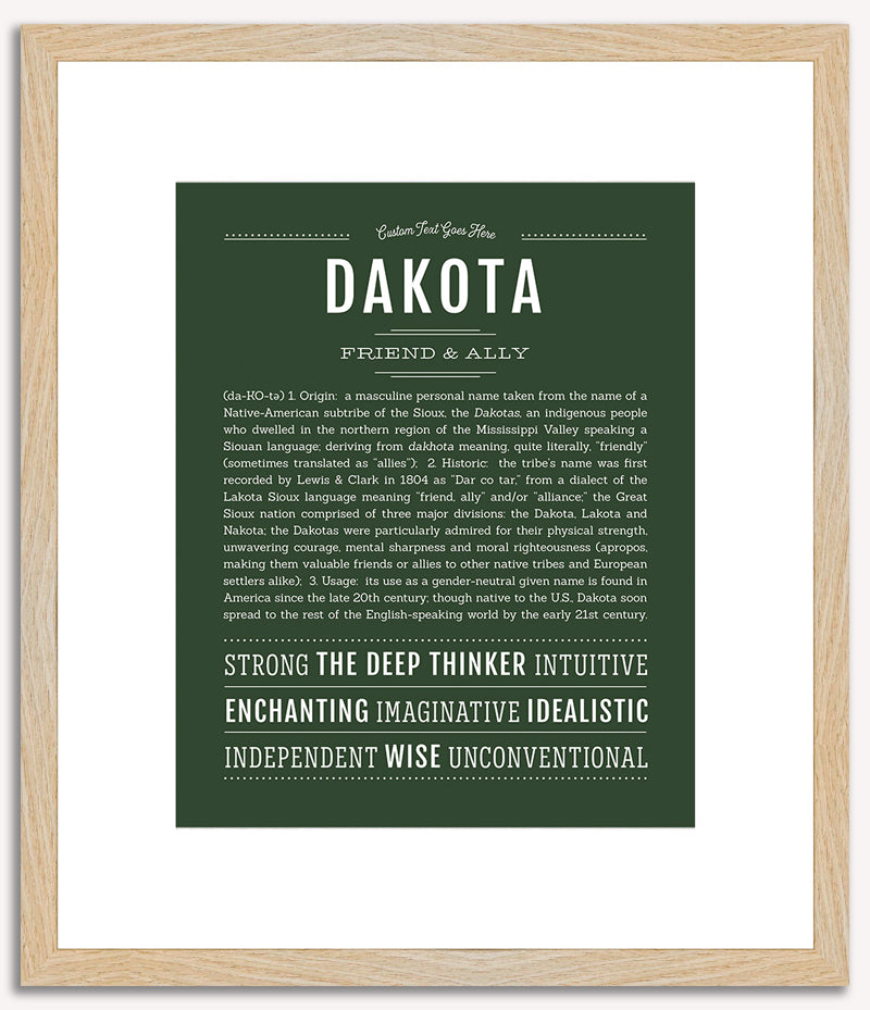 Dakota (male) | Name Art Print