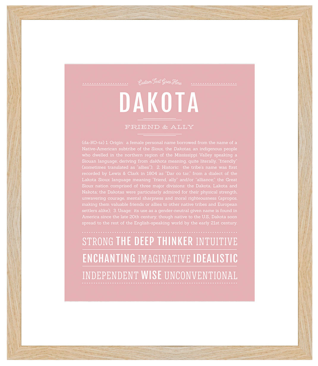 Dakota (male) | Name Art Print