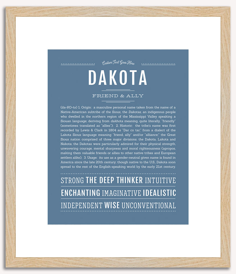 Dakota (male) | Name Art Print