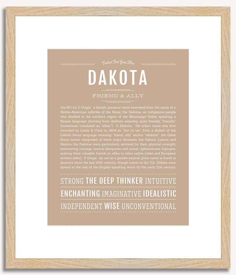 Dakota (female) | Name Art Print