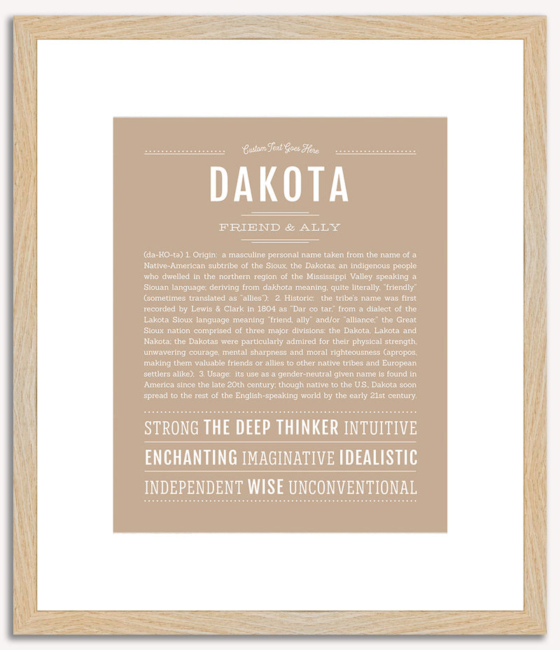 Dakota (male) | Name Art Print