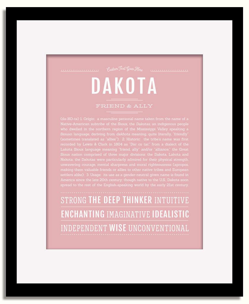 Frame Options | Dusty Rose | Black Frame, Matted