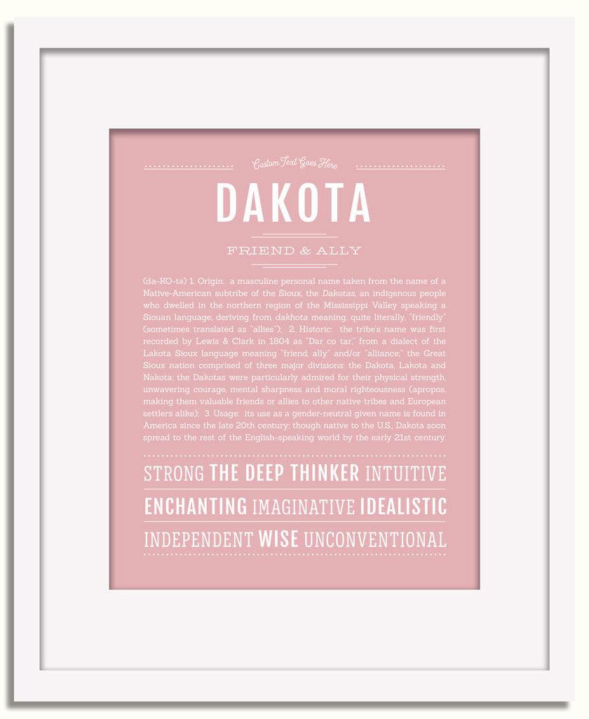 Frame Options | Dusty Rose | White Frame, Matted