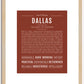 Dallas (female) | Name Art Print