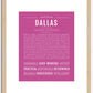 Dallas (female) | Name Art Print