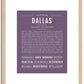 Dallas (female) | Name Art Print