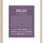 Dallas (female) | Name Art Print