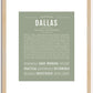 Dallas (female) | Name Art Print