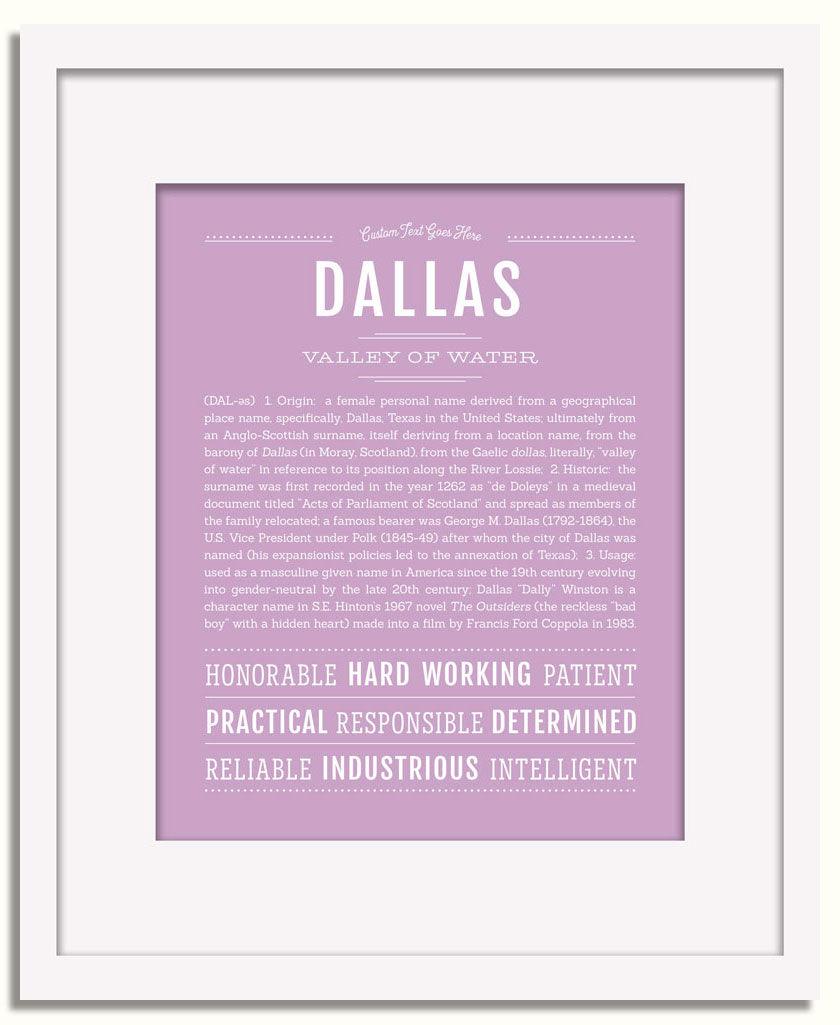 Frame Options | Lilac | White Frame, Matted