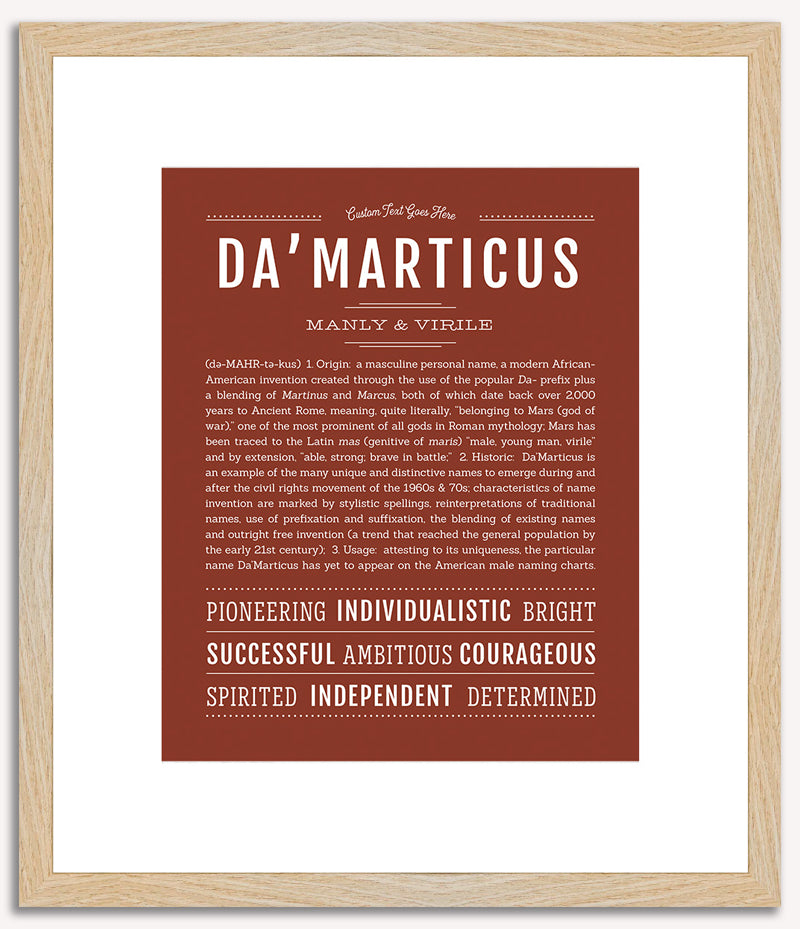 Damarticus | Name Art Print