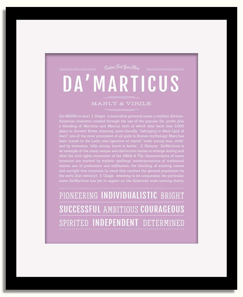 Frame Options | Lilac | Black Frame, Matted