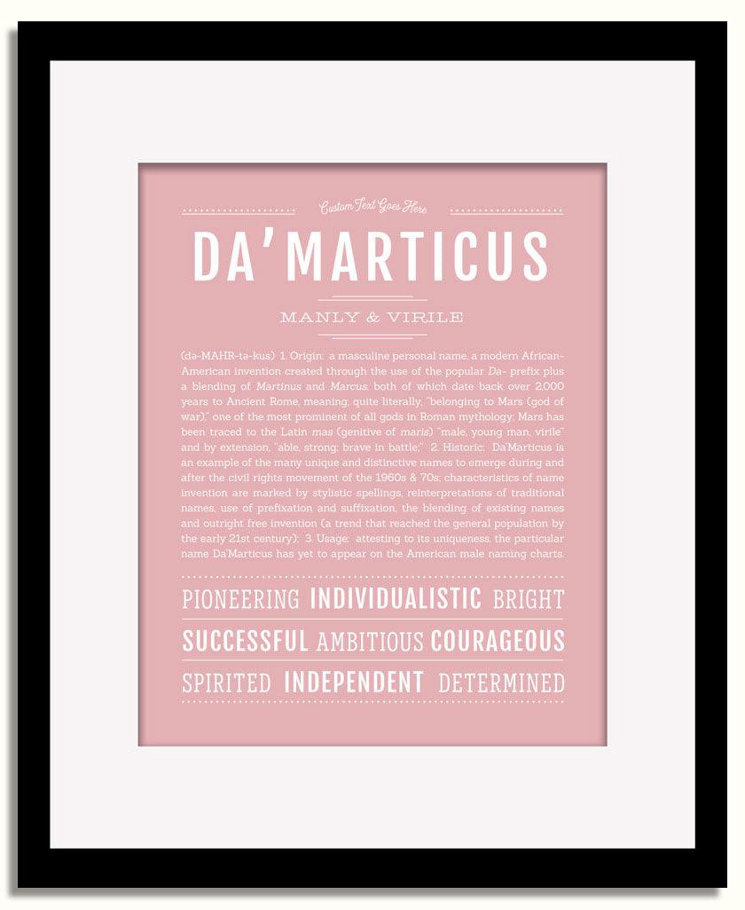 Frame Options | Dusty Rose | Black Frame, Matted