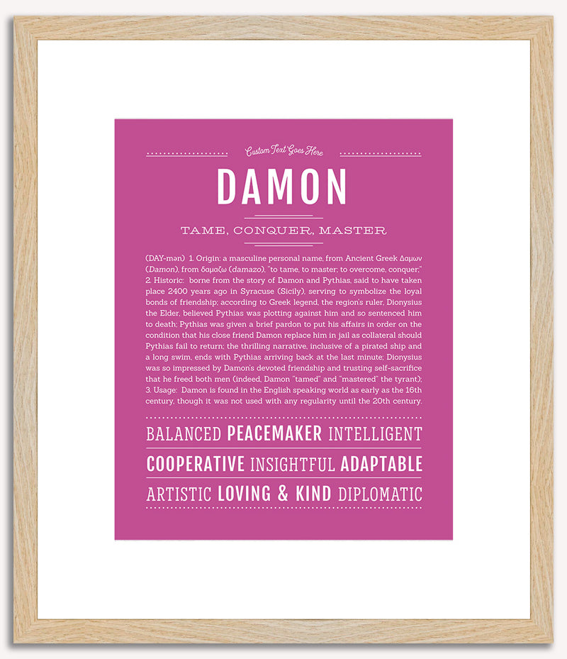 Damon | Name Art Print