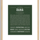 Dana (female) | Name Art Print