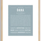 Dana (female) | Name Art Print