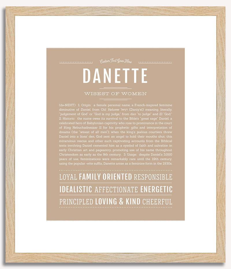 Danette | Name Art Print