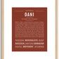 Dani | Name Art Print