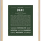 Dani | Name Art Print