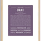 Dani | Name Art Print