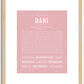 Dani | Name Art Print