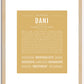 Dani | Name Art Print