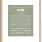 Dani | Name Art Print