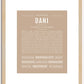 Dani | Name Art Print