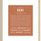 Dani | Name Art Print