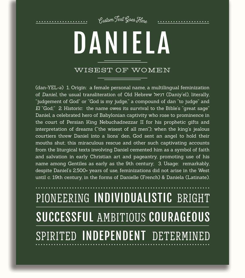 Daniela | Name Art Print - Personalized Custom Gifts – Name Stories