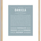 Daniela | Name Art Print