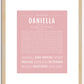 Daniella | Name Art Print