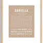 Daniella | Name Art Print