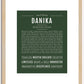 Danika | Name Art Print