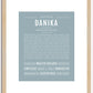 Danika | Name Art Print